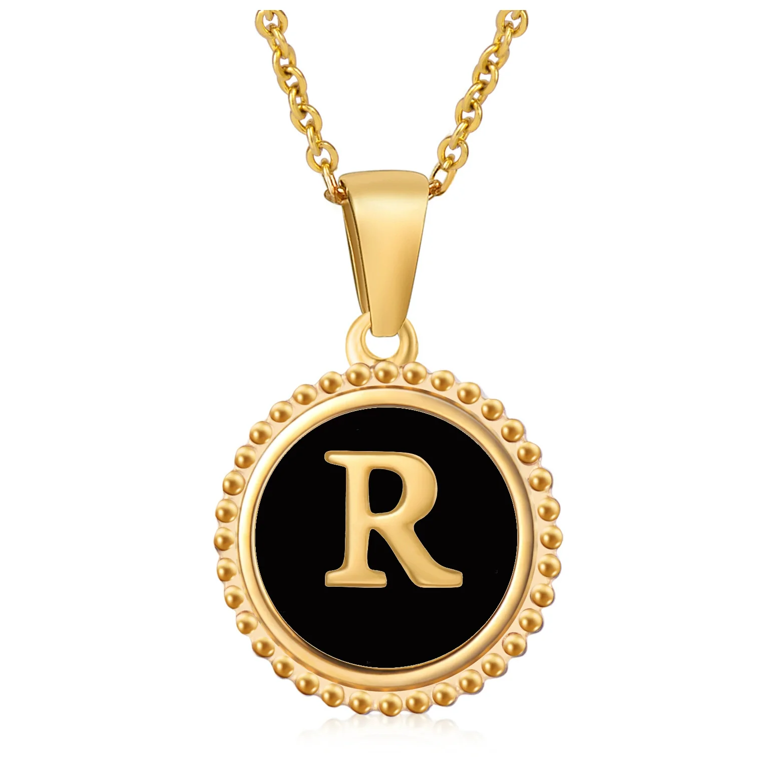 316L Stainless Steel Letter Pendant Necklace Jewelry - Image 47