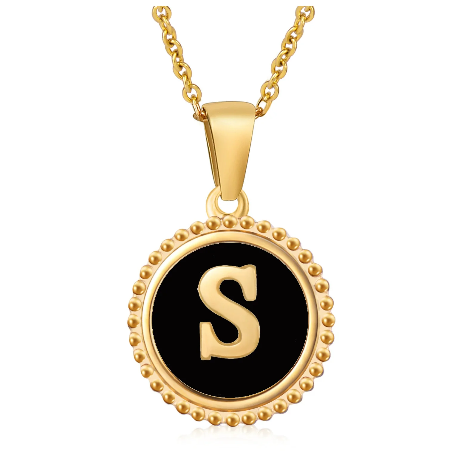 316L Stainless Steel Letter Pendant Necklace Jewelry - Image 48
