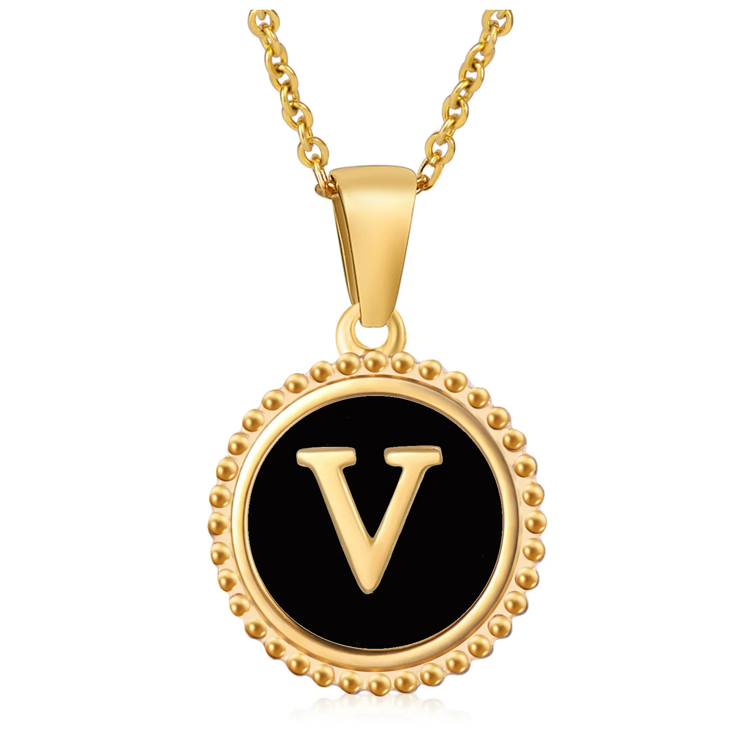 316L Stainless Steel Letter Pendant Necklace Jewelry - Image 51