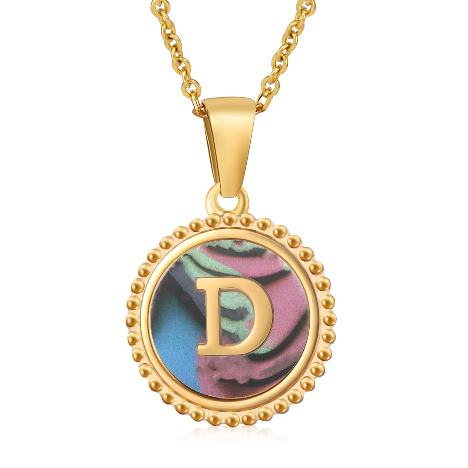 316L Stainless Steel Letter Pendant Necklace Jewelry - Image 59