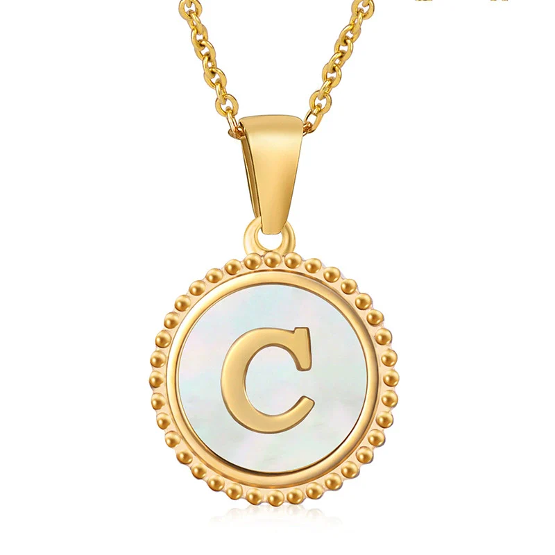 316L Stainless Steel Letter Pendant Necklace Jewelry - Image 6