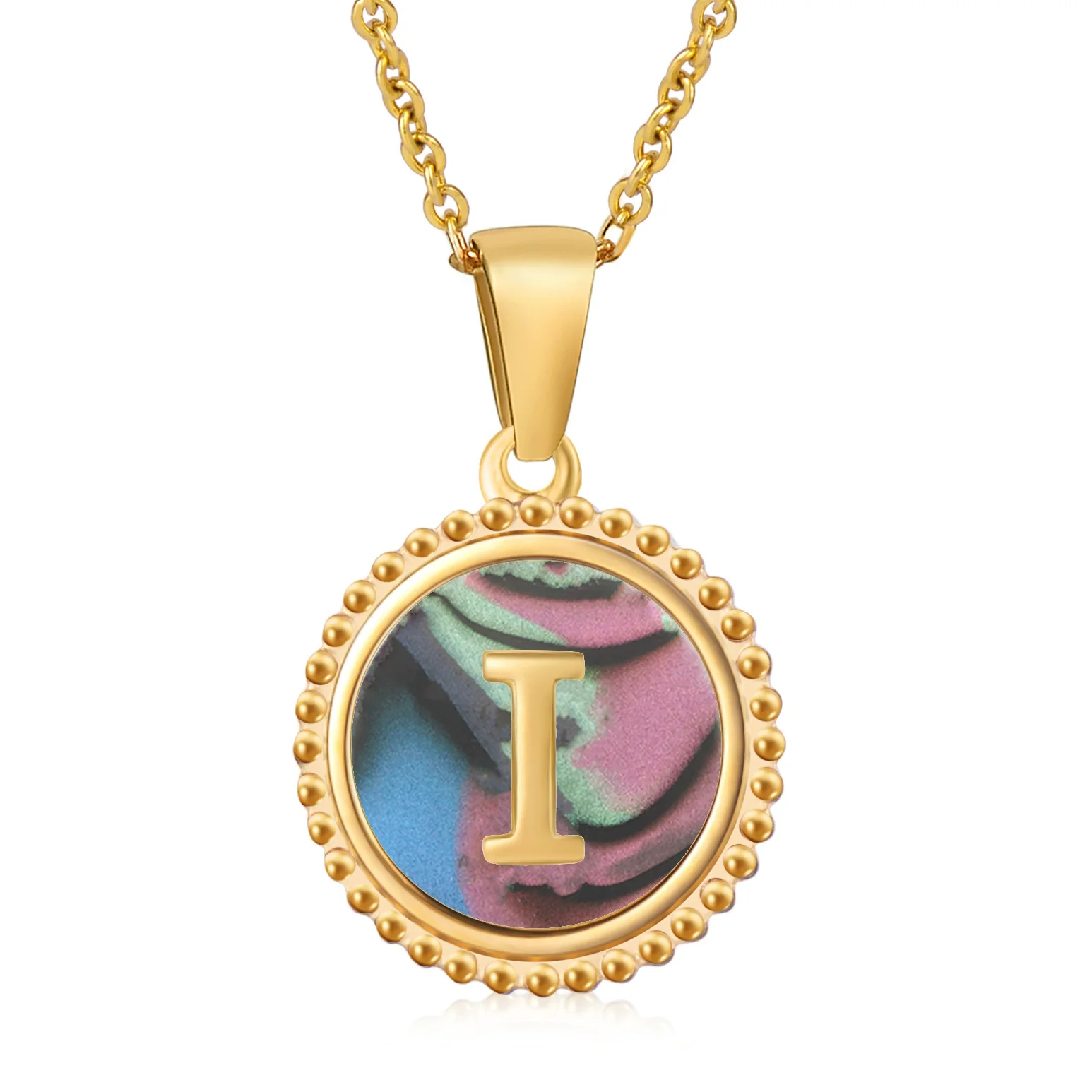 316L Stainless Steel Letter Pendant Necklace Jewelry - Image 64