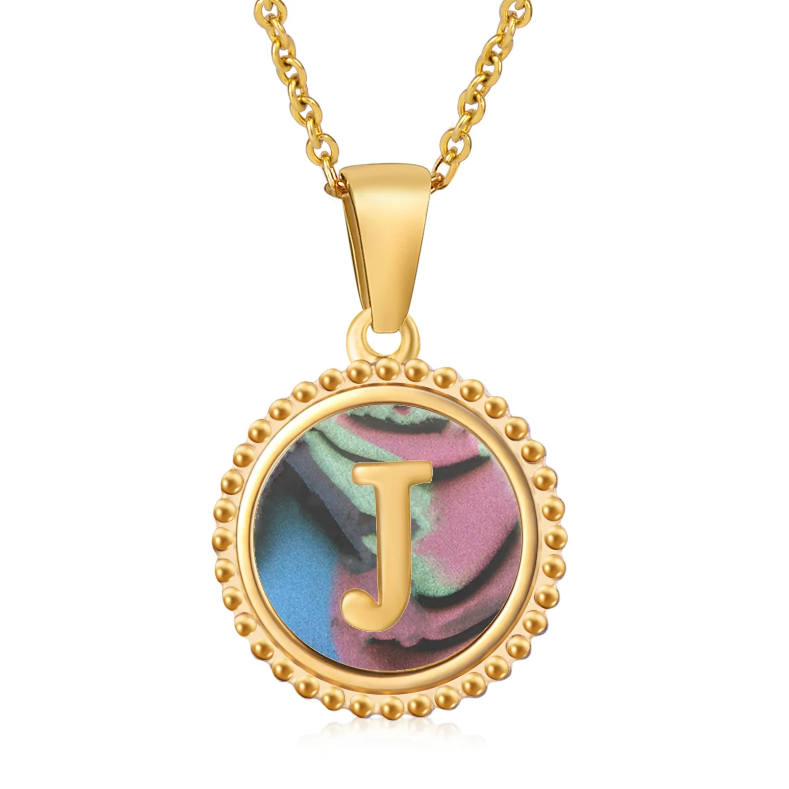 316L Stainless Steel Letter Pendant Necklace Jewelry - Image 65