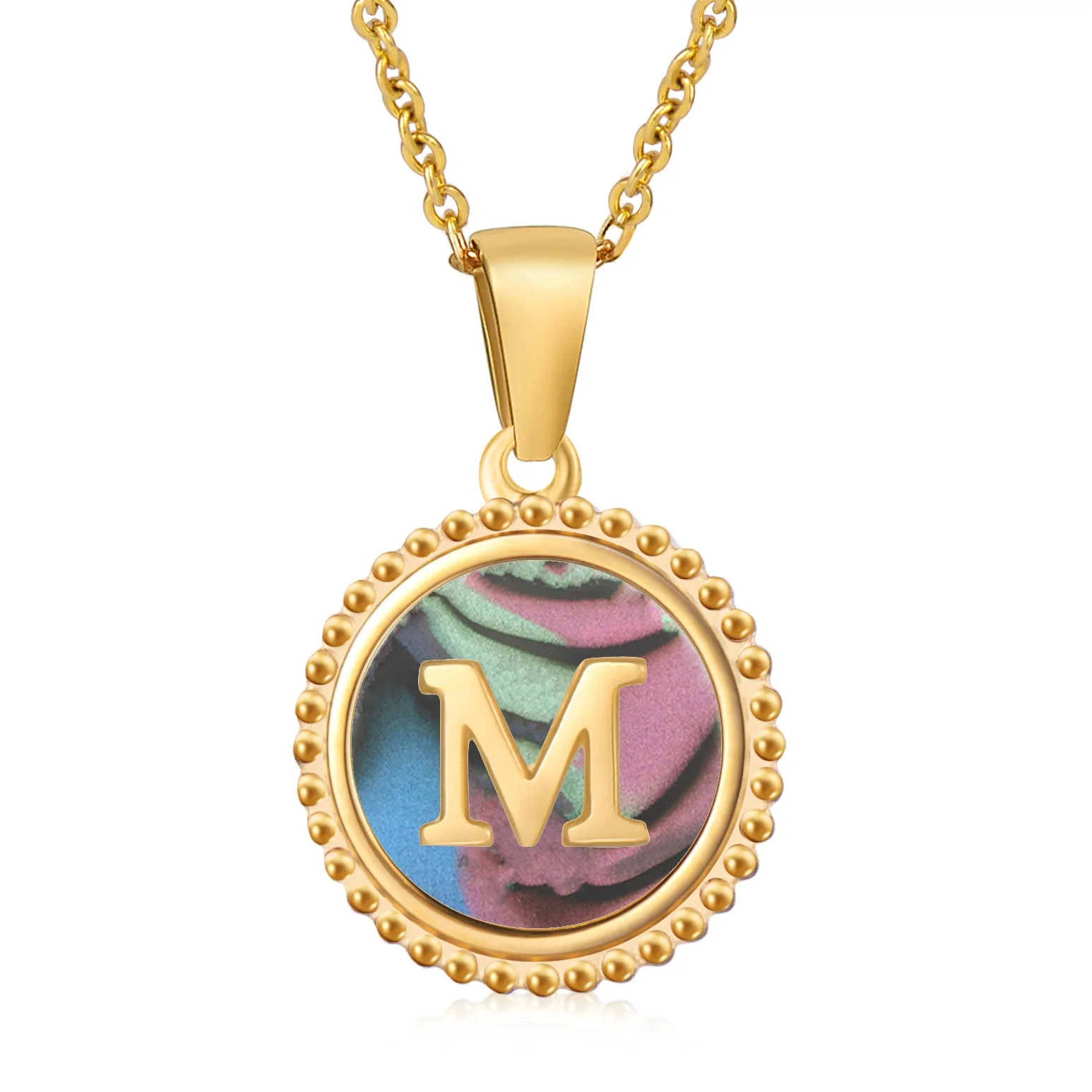 316L Stainless Steel Letter Pendant Necklace Jewelry - Image 68