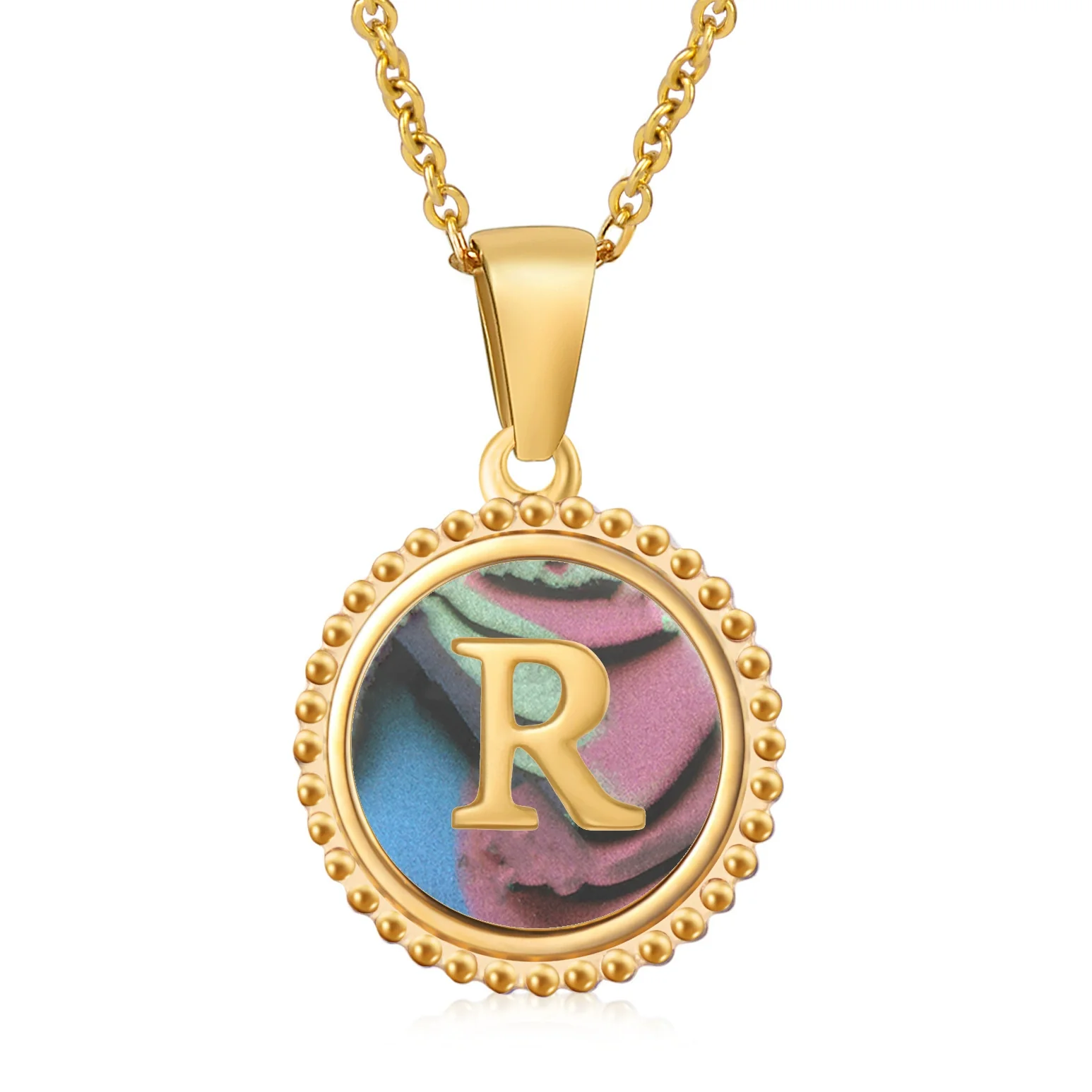 316L Stainless Steel Letter Pendant Necklace Jewelry - Image 73