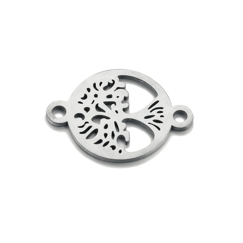 Stainless Steel Life Tree Pendant Jewelry Accessories For Diy Necklace And Bracelet Making With Electroplating - Image 13