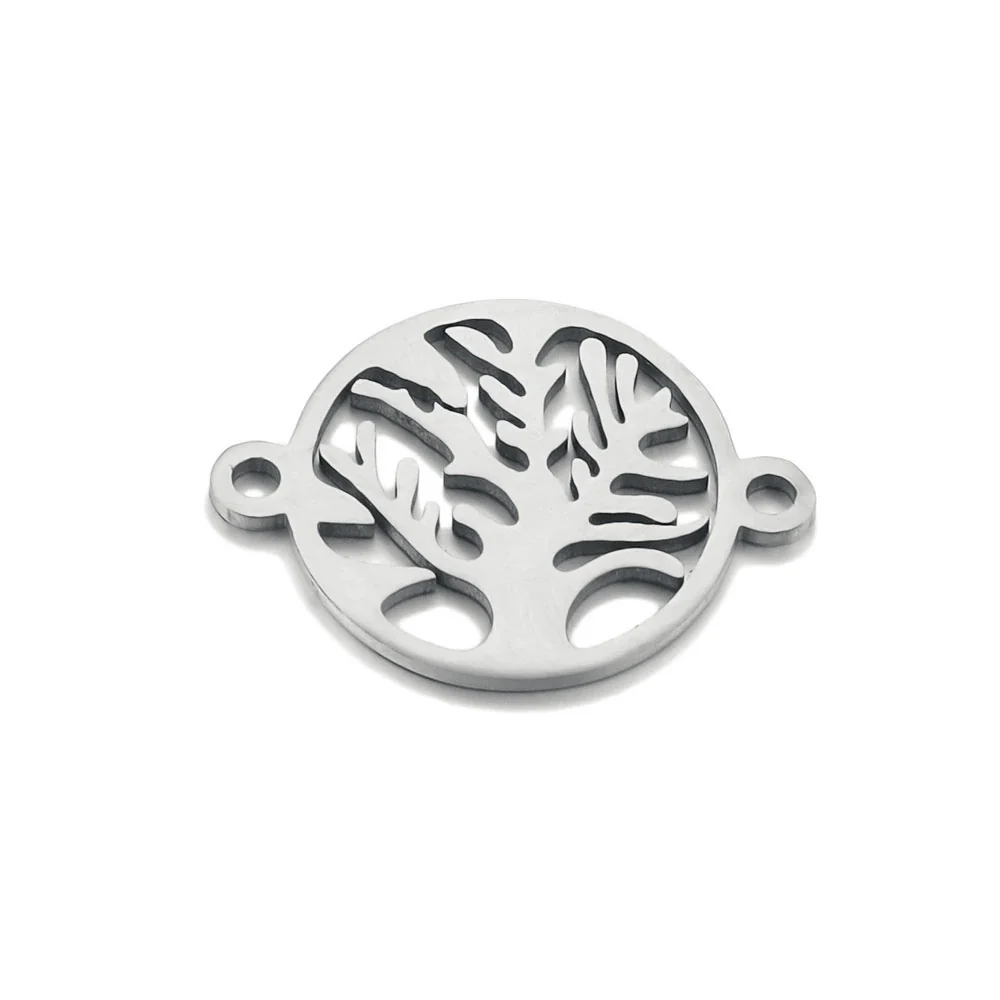 Stainless Steel Life Tree Pendant Jewelry Accessories For Diy Necklace And Bracelet Making With Electroplating - Image 16
