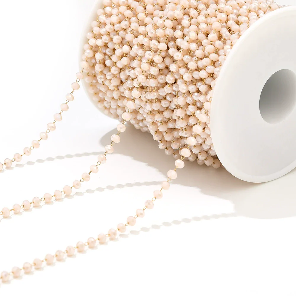 Stainless Steel Light Luxury Geometric Gold Bead Chain Jewelry Accessories For Diy Bracelet And Necklace With Electroplating Treatment - Image 5