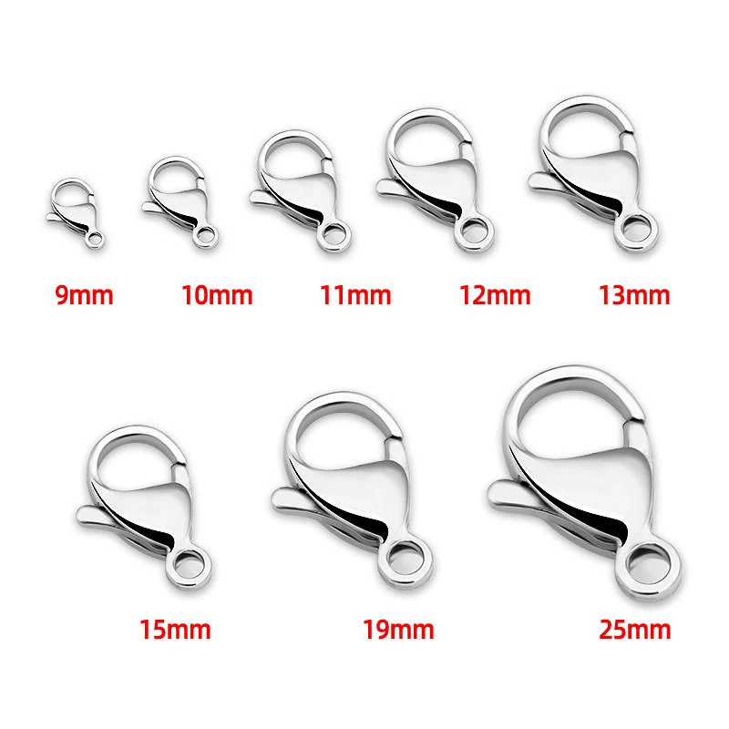 Stainless Steel Lobster Clasp Connecting Buckle For Diy Bracelet Necklace Jewelry Accessories Electroplated Round Shape - Image 5