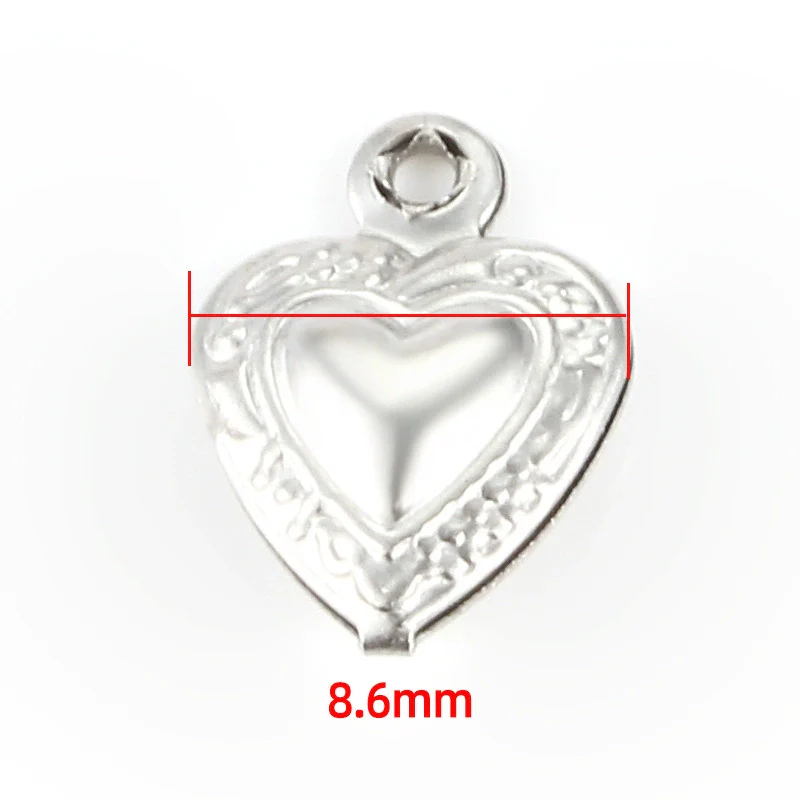Stainless Steel Love Heart Shape Pendant For Necklace Bracelet Extension Chain With Electrolysis Treatment - Image 3