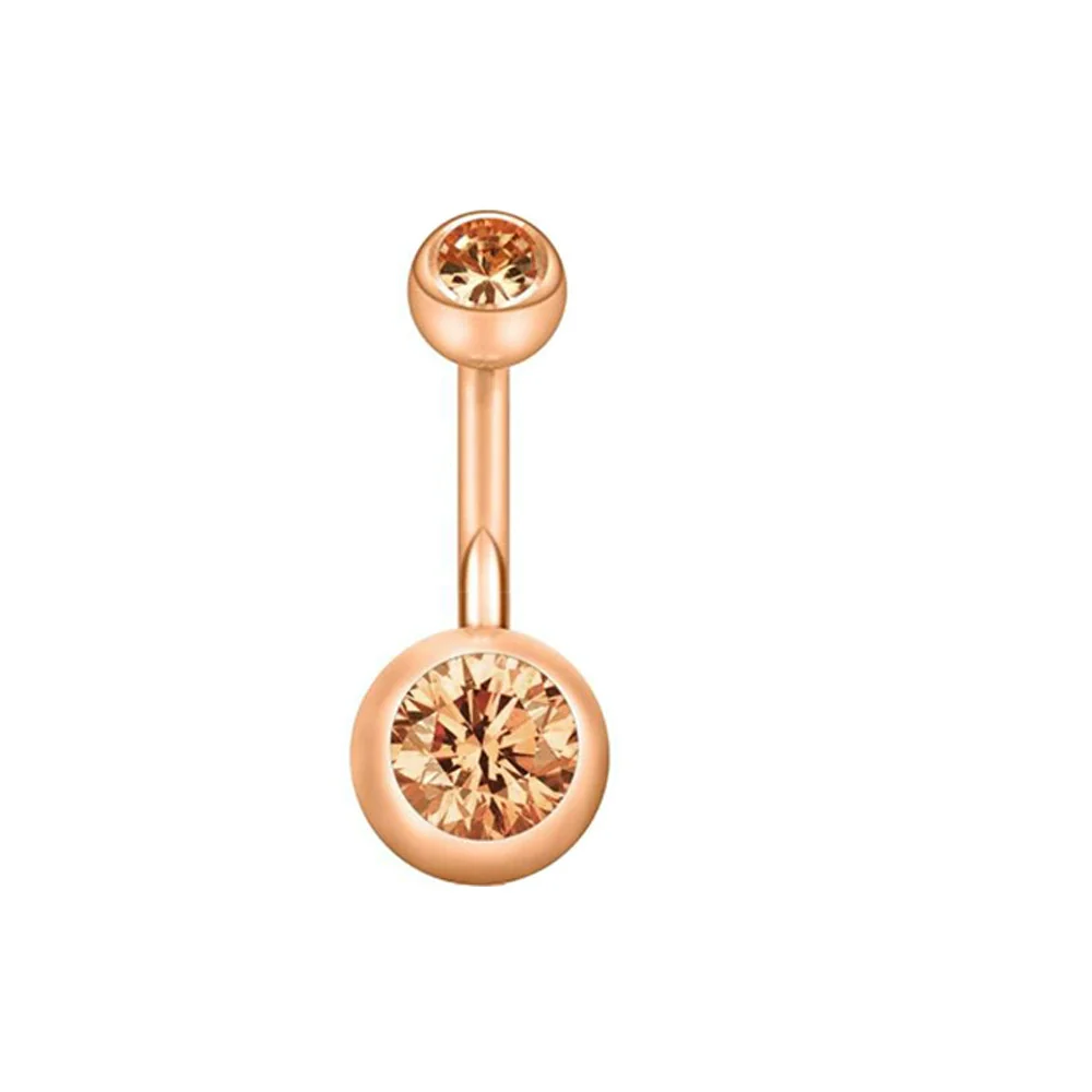 Stainless Steel Love Navel Ring Body Piercing Jewelry With Flower Pattern - Image 22