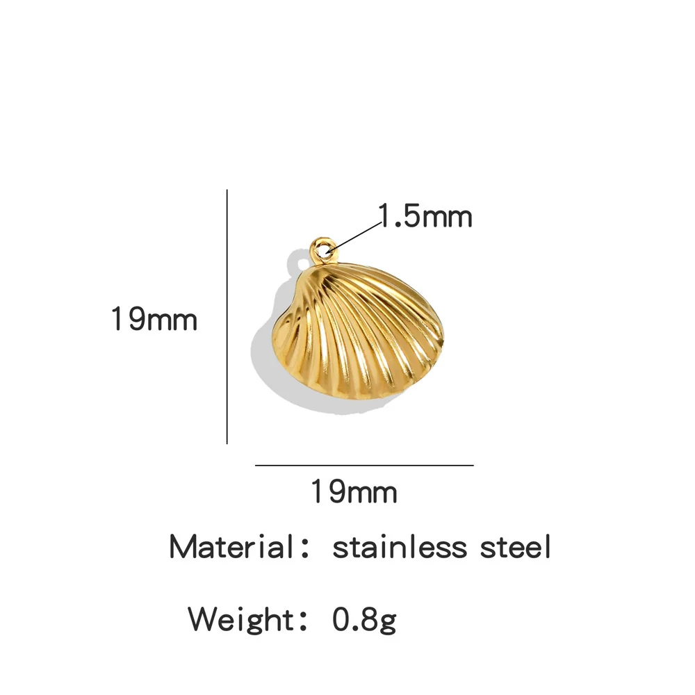 Stainless Steel Marine Series Shell Conch Sea Star Jewelry Accessories Pendant With Electroplating - Image 10