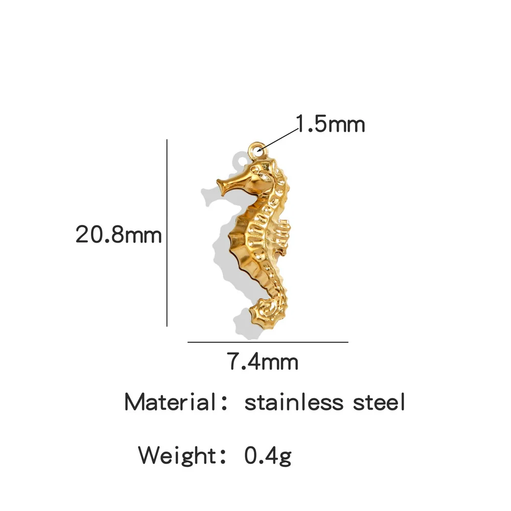 Stainless Steel Marine Series Shell Conch Sea Star Jewelry Accessories Pendant With Electroplating - Image 7