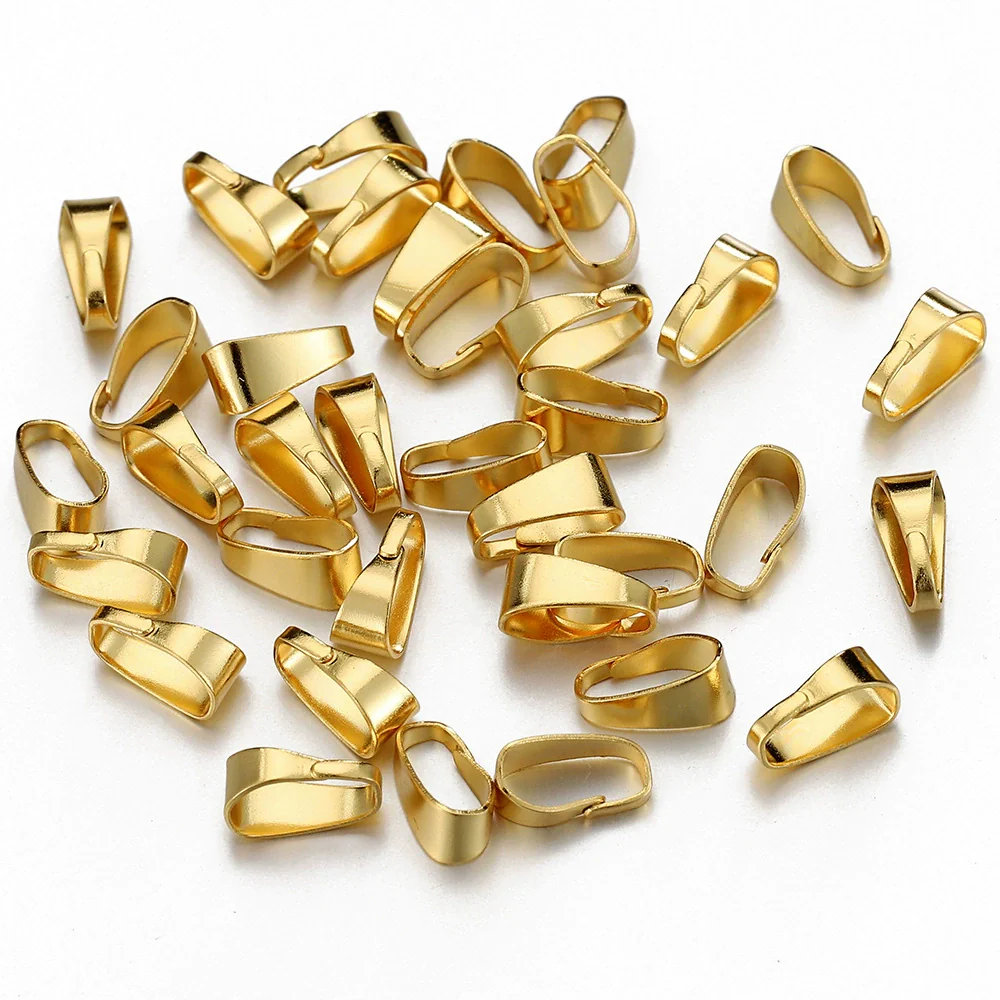 Stainless Steel Melon Buckle Golden Glossy Embossed Diy Necklace Accessories Electroplated - Image 6
