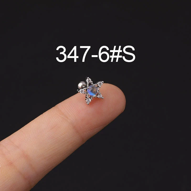 Stainless Steel Microinlaid Zircon Screw Ball Ear Nail Electroplated Fashion Earrings - Image 10