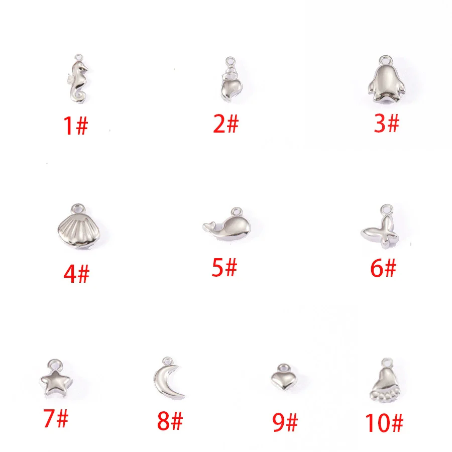 Stainless Steel Mini Electric Throw Pendant Marine Series Shell Whale Cartoon Animal Diy Jewelry Accessories - Image 4