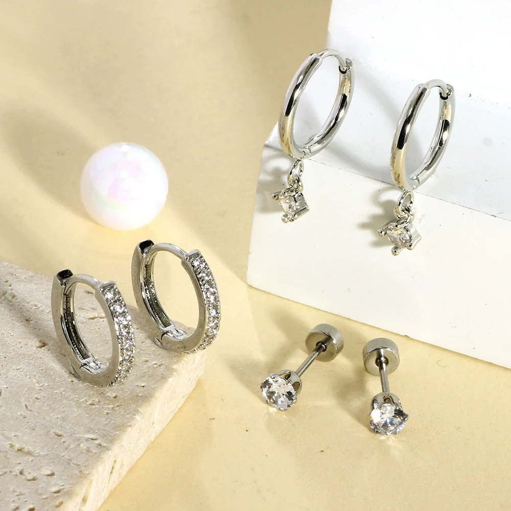 Stainless Steel Minimalist Women's Piercing Jewelry Ear Bone Nails And Cochlear Nails - Image 4