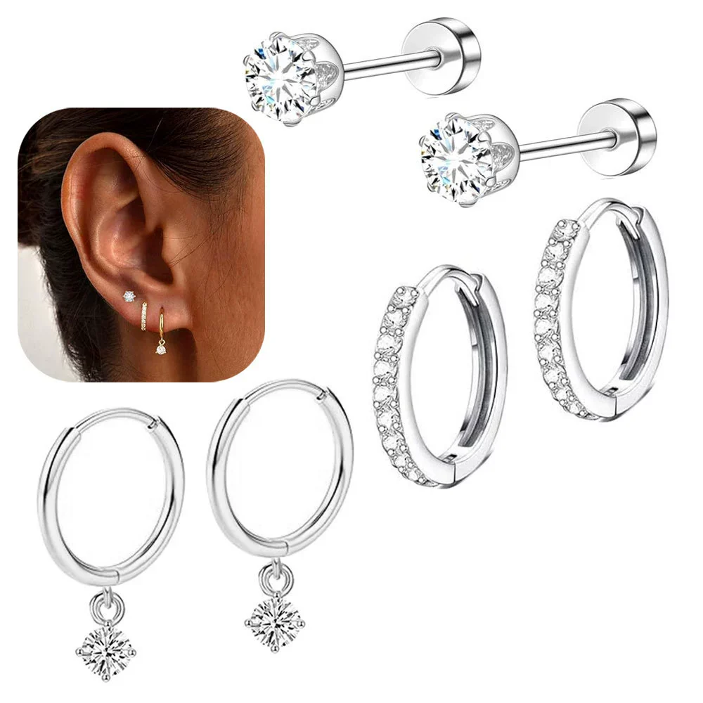Stainless Steel Minimalist Women's Piercing Jewelry Ear Bone Nails And Cochlear Nails - Image 6