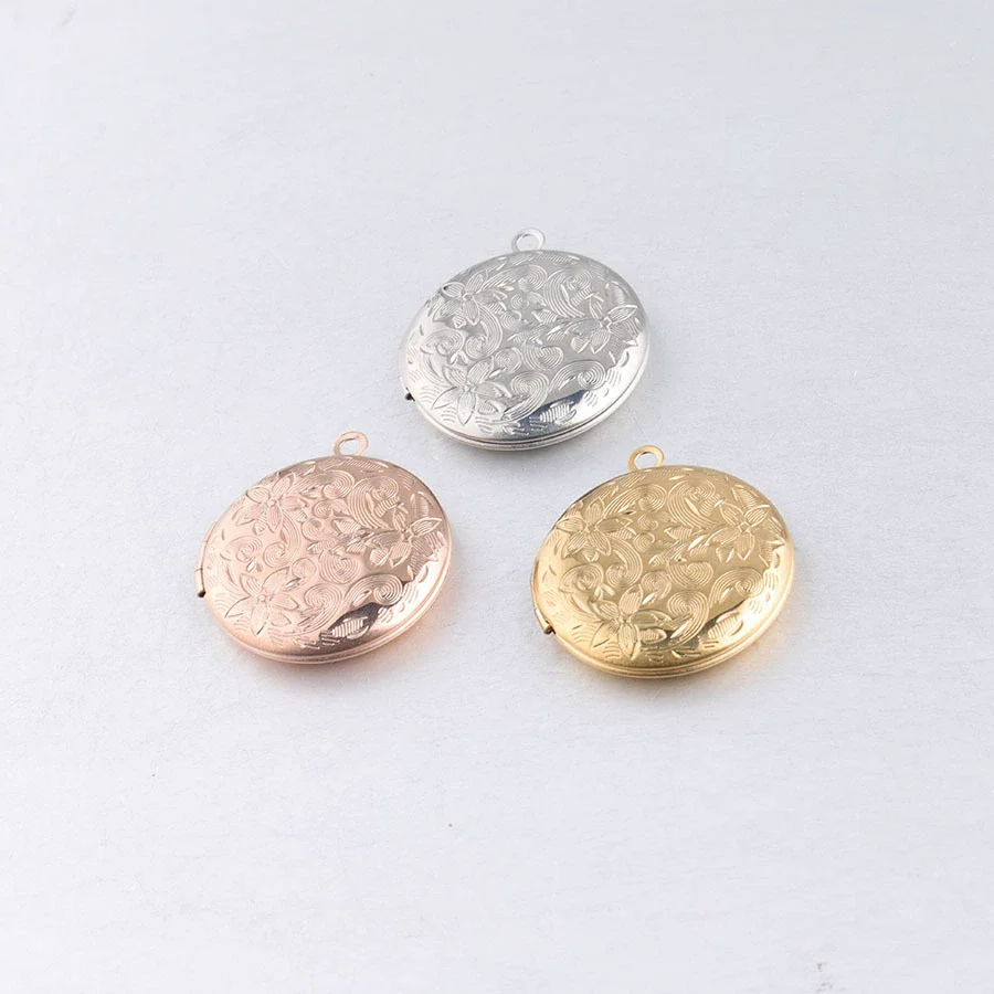 Stainless Steel Mirror Polished Retro Pattern Phase Box Pendant Jewelry Accessories - Image 3