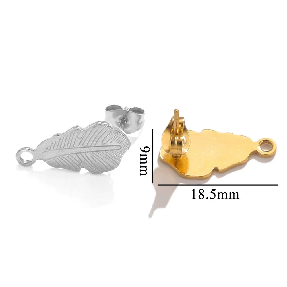 Stainless Steel Multishape Stud Earrings Electroplated Diy Jewelry Accessories - Image 13
