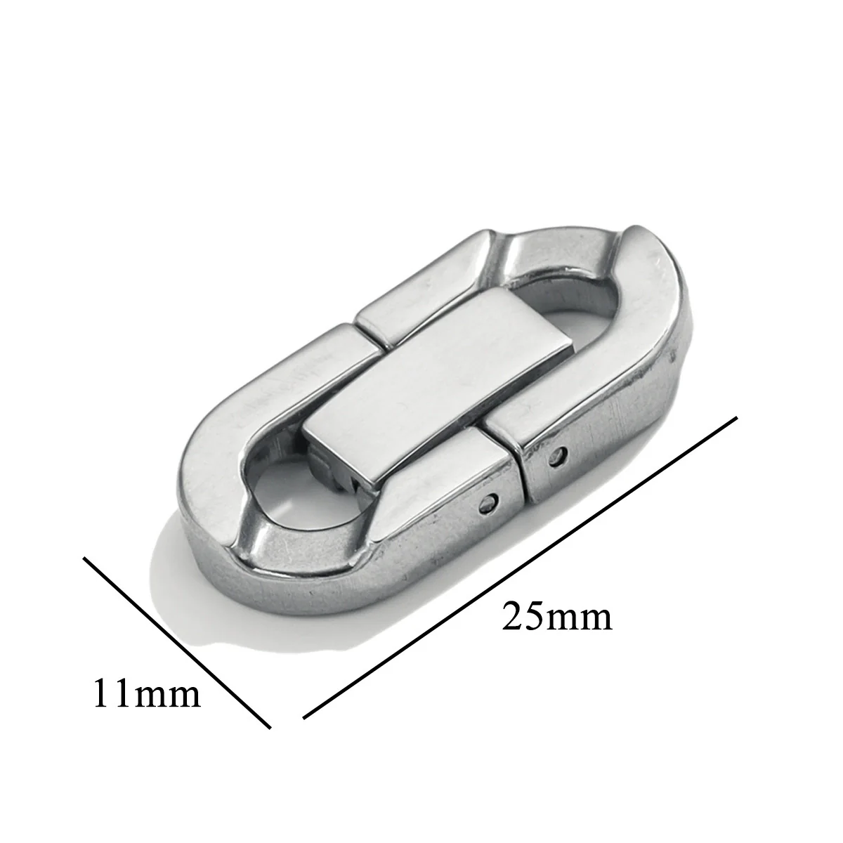 Stainless Steel Natural Style Return Pattern Polished Hand Assembled Jewelry Button With Electroplating Cuban Chain Buckle - Image 7