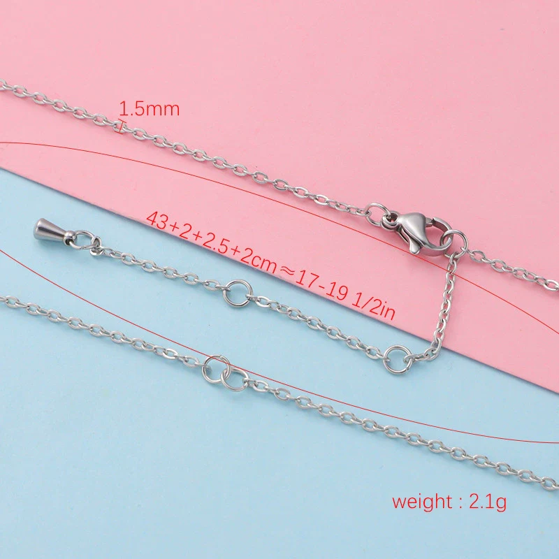 Stainless Steel Necklace Furnace Vacuum Electroplated Glossy Jewelry Accessories - Image 2