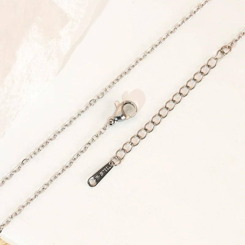 Stainless Steel Ochain Lip Chain Simple Ushaped Cross Clavicle Necklace Unisex Vacuum Plated - Image 7