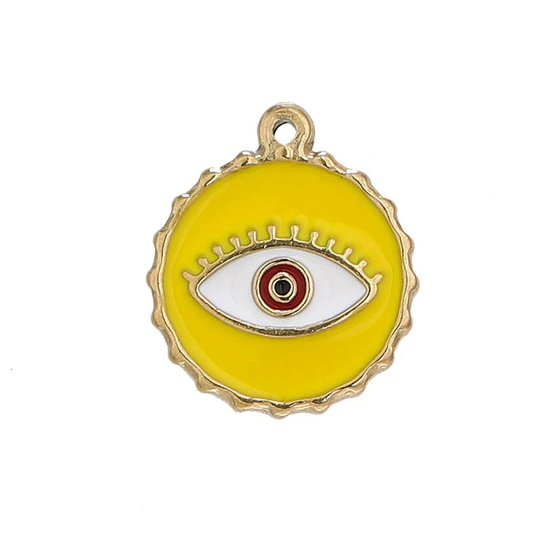 Stainless Steel Oil Dripping Eye Pendant Vintage Necklace Jewelry Accessories Electroplated - Image 5