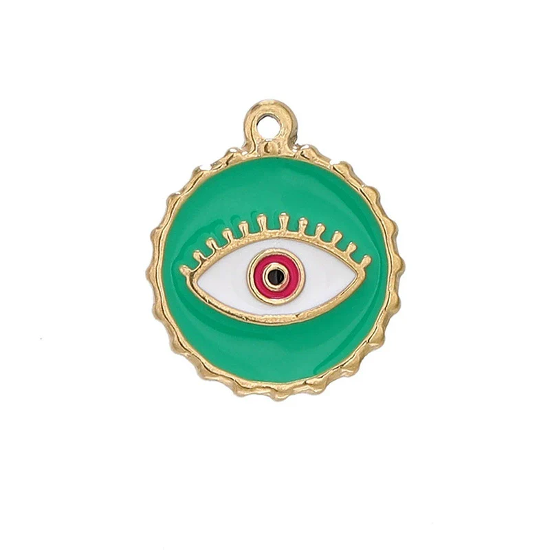 Stainless Steel Oil Dripping Eye Pendant Vintage Necklace Jewelry Accessories Electroplated - Image 6