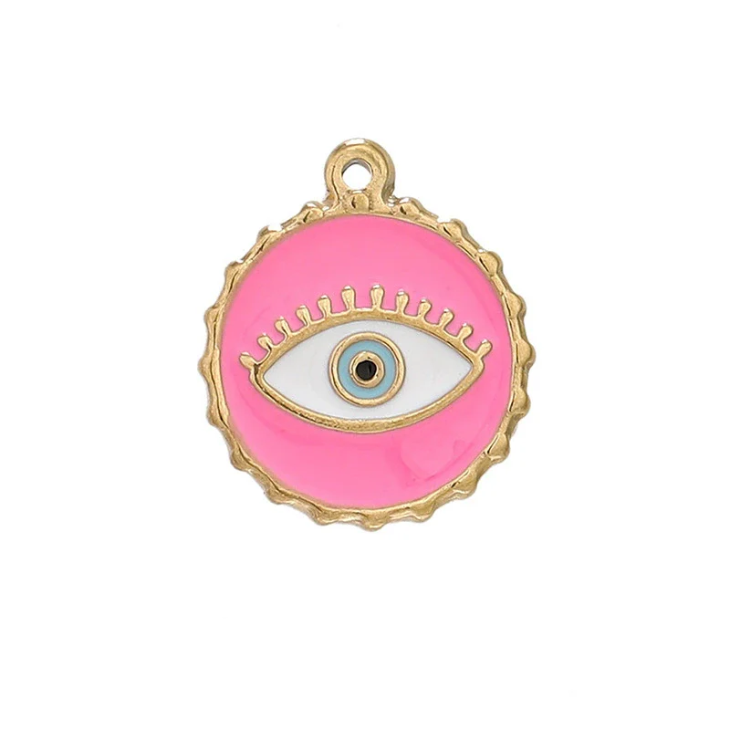 Stainless Steel Oil Dripping Eye Pendant Vintage Necklace Jewelry Accessories Electroplated - Image 7