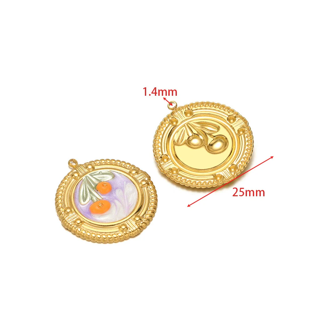 Stainless Steel Oil Drop Flower Geometric Pendant Jewelry Accessories - Image 18