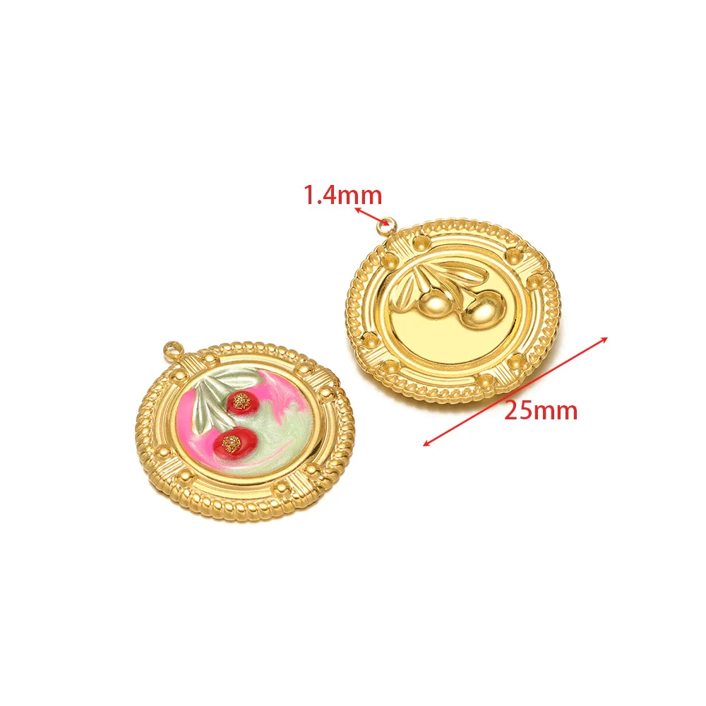 Stainless Steel Oil Drop Flower Geometric Pendant Jewelry Accessories - Image 19