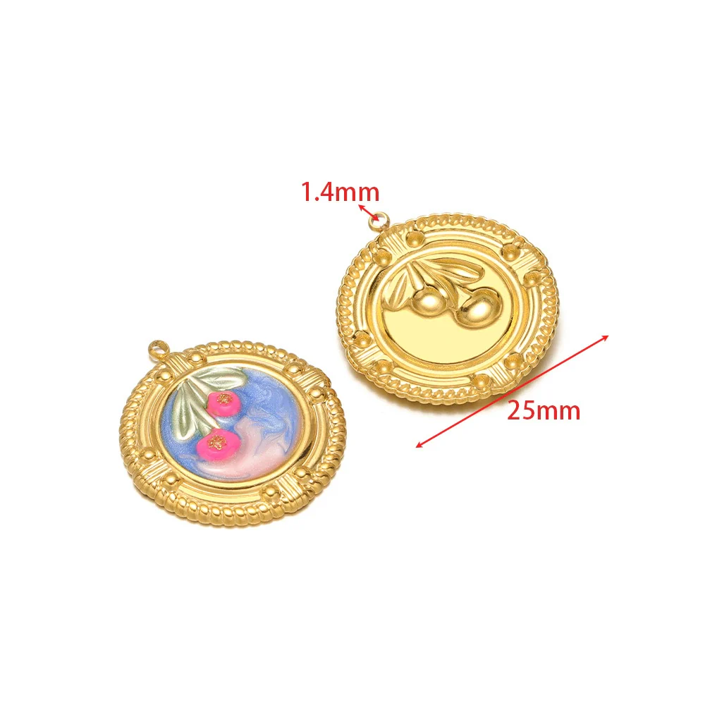 Stainless Steel Oil Drop Flower Geometric Pendant Jewelry Accessories - Image 20