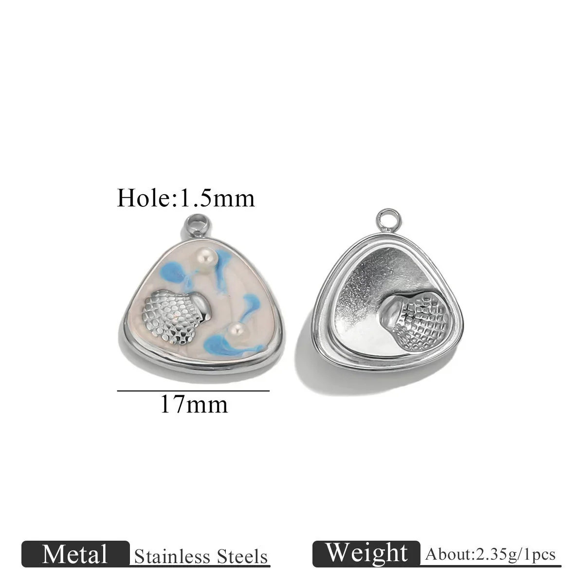 Stainless Steel Oil Drop Square Oval Electroplated Pendant Diy Accessories - Image 14