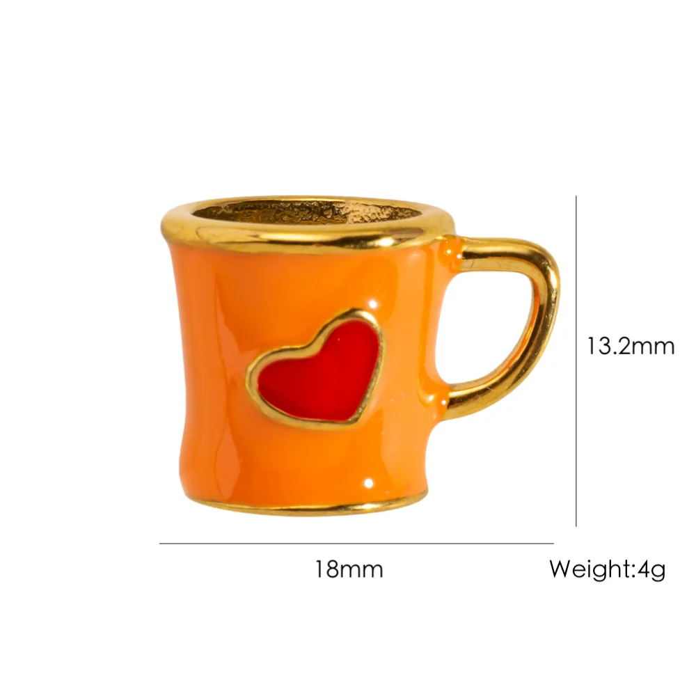Stainless Steel Oildrip Coffee Cup Sailboat Fish Bicycle Pendant Accessories Electroplated - Image 17
