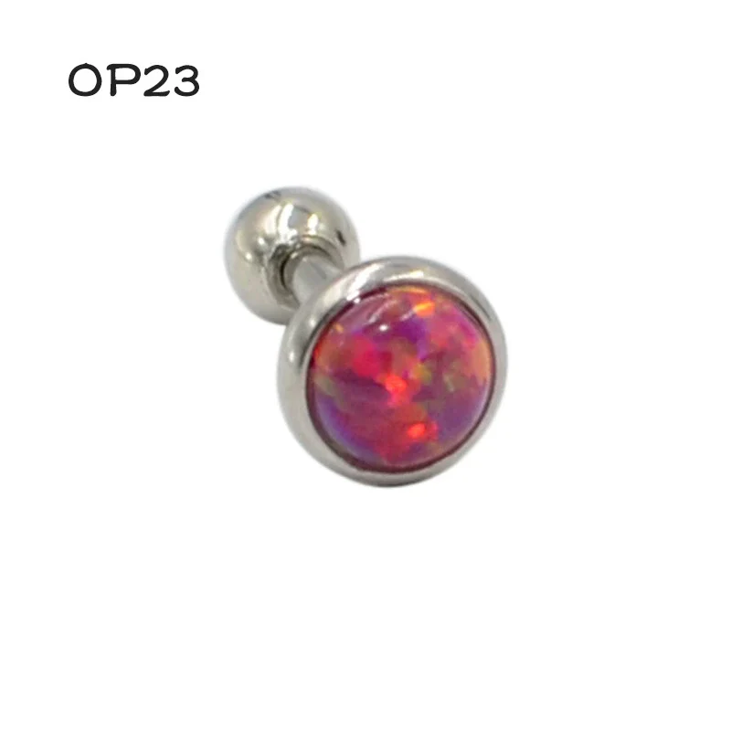 Stainless Steel Opal Earrings With Letters Numbers Text Pattern - Image 10
