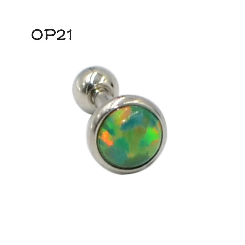 Stainless Steel Opal Earrings With Letters Numbers Text Pattern - Image 11