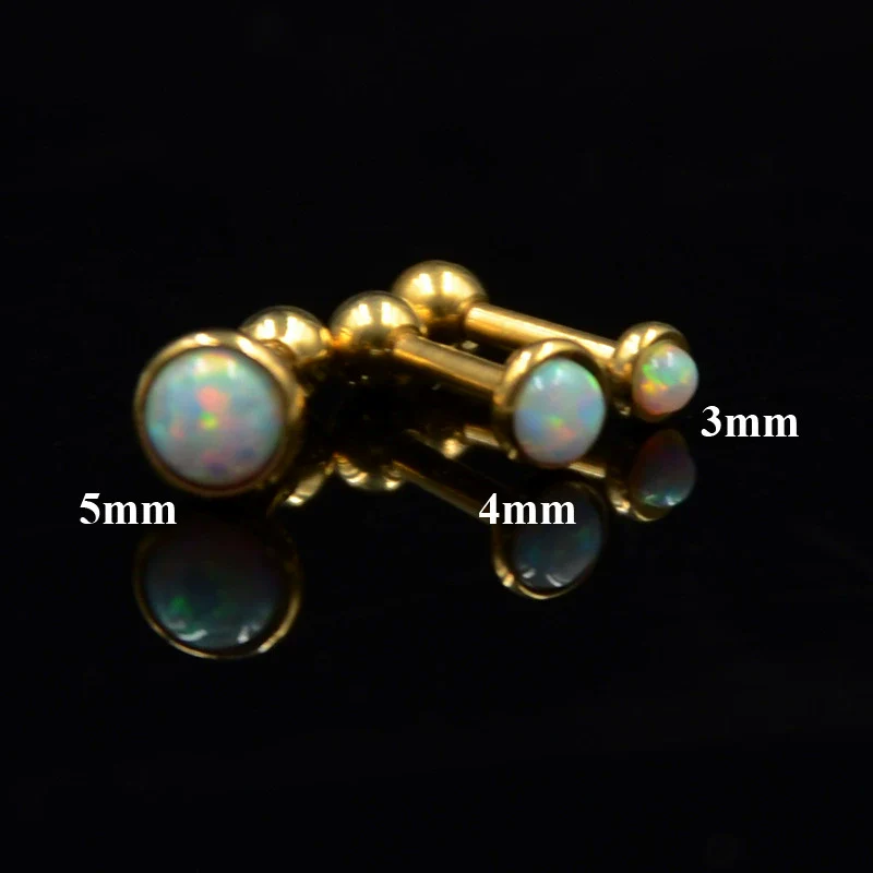 Stainless Steel Opal Earrings With Letters Numbers Text Pattern - Image 3