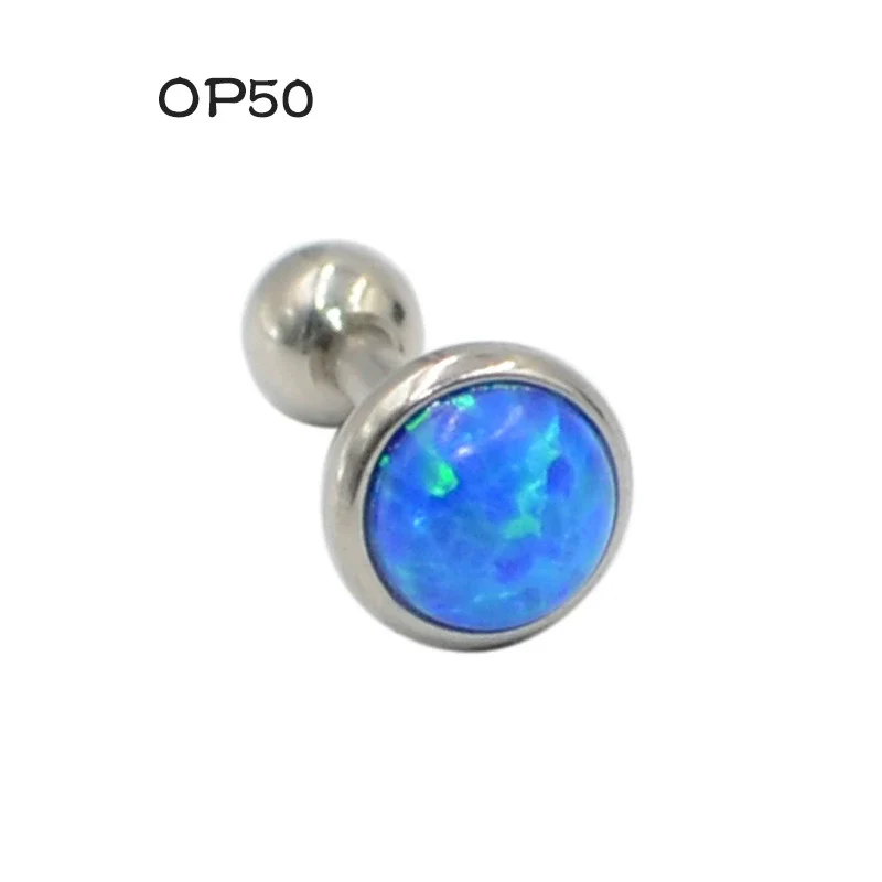 Stainless Steel Opal Earrings With Letters Numbers Text Pattern - Image 7