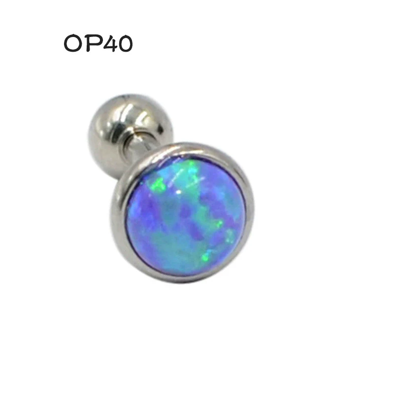 Stainless Steel Opal Earrings With Letters Numbers Text Pattern - Image 9