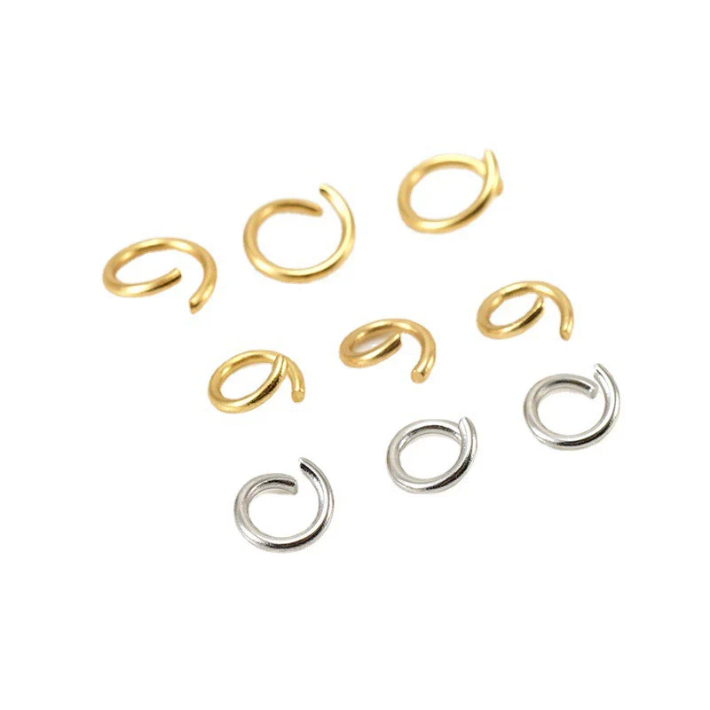 316L Stainless Steel Open Ring Accessories Electroplated Bracelet Necklace Accessories - Image 4