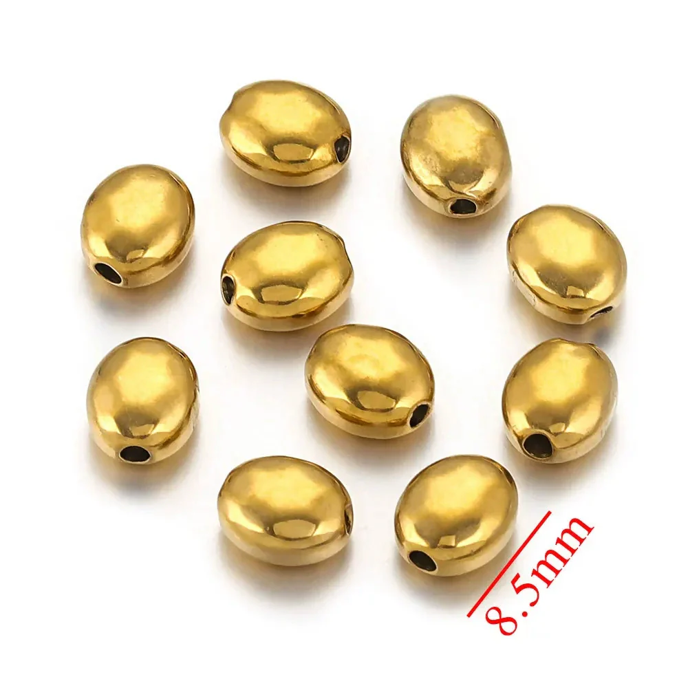 Stainless Steel Oval Drop And Curved Electroplated Spacer And Positioning Beads For Diy Jewelry Accessories - Image 6