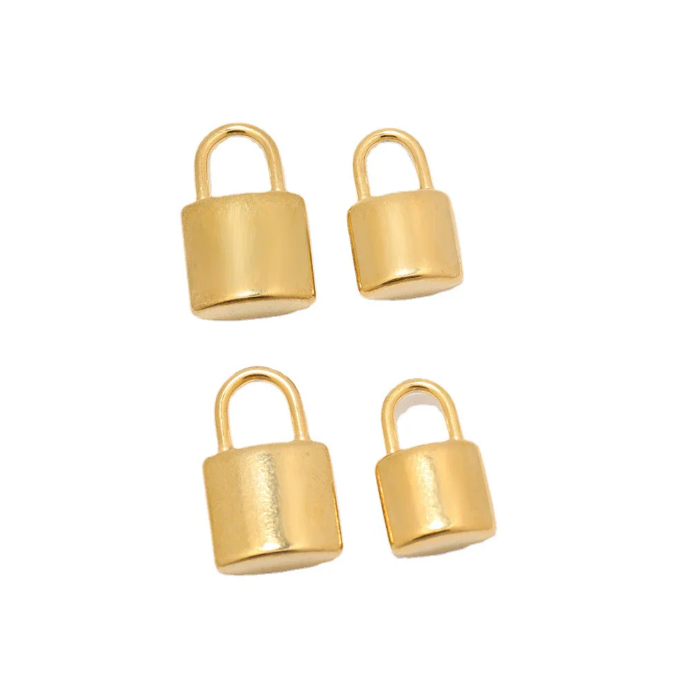 Stainless Steel Padlock Threedimensional Punk Pendant Jewelry For Diy Bracelet And Necklace - Image 5