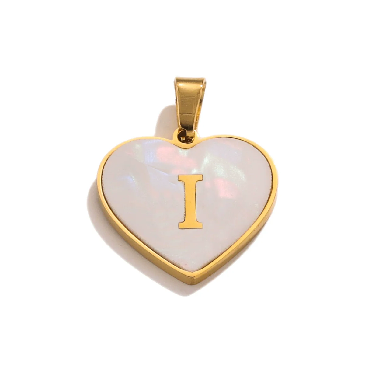 Stainless Steel Peach Heart And English Letter Diy Handmade Electroplated Pendant Necklace Accessories - Image 14