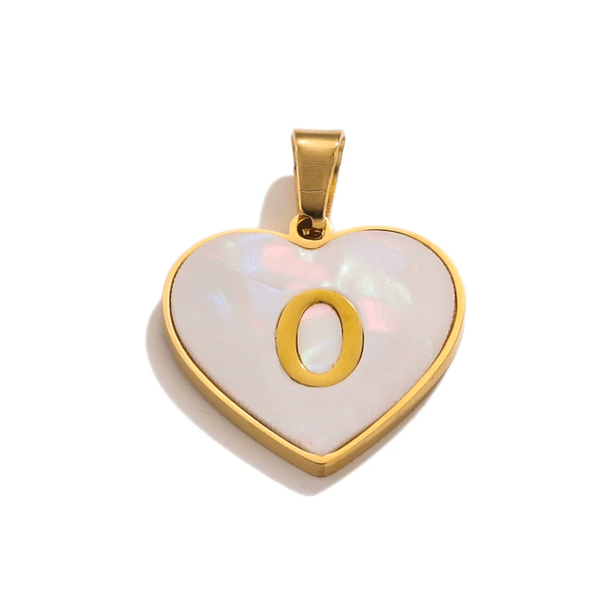 Stainless Steel Peach Heart And English Letter Diy Handmade Electroplated Pendant Necklace Accessories - Image 20