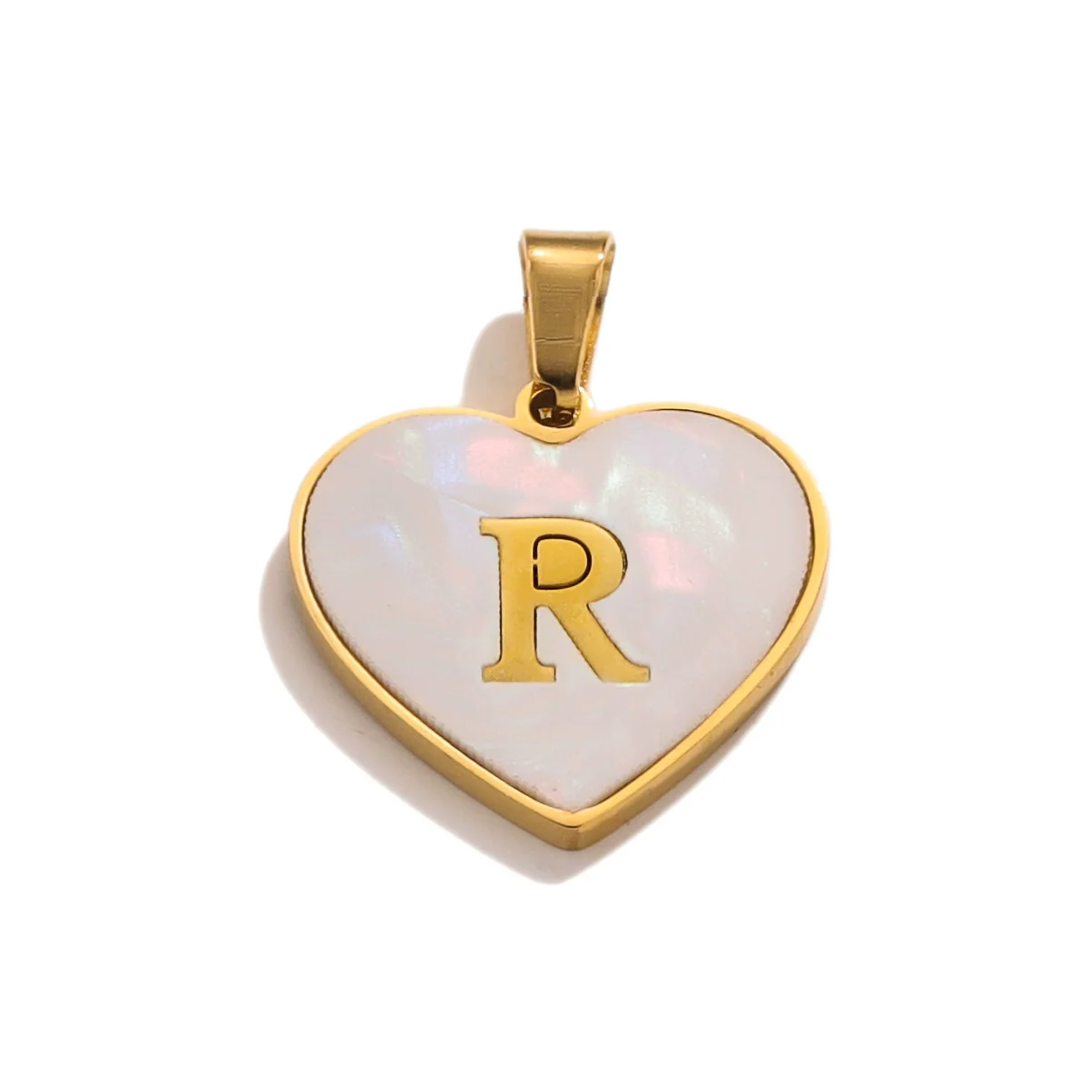 Stainless Steel Peach Heart And English Letter Diy Handmade Electroplated Pendant Necklace Accessories - Image 23