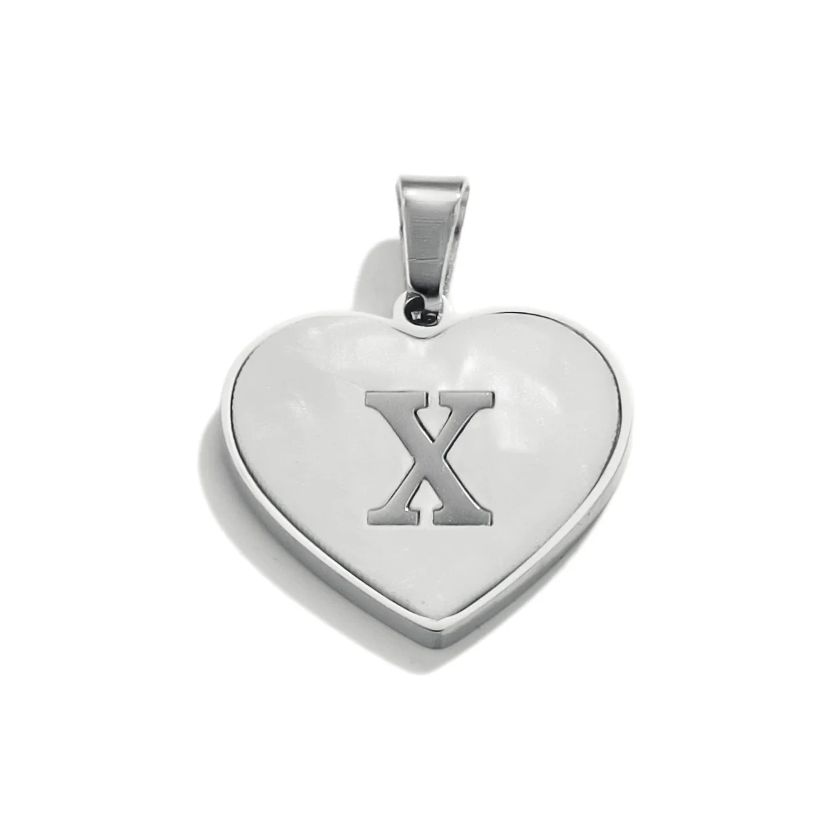 Stainless Steel Peach Heart And English Letter Diy Handmade Electroplated Pendant Necklace Accessories - Image 55