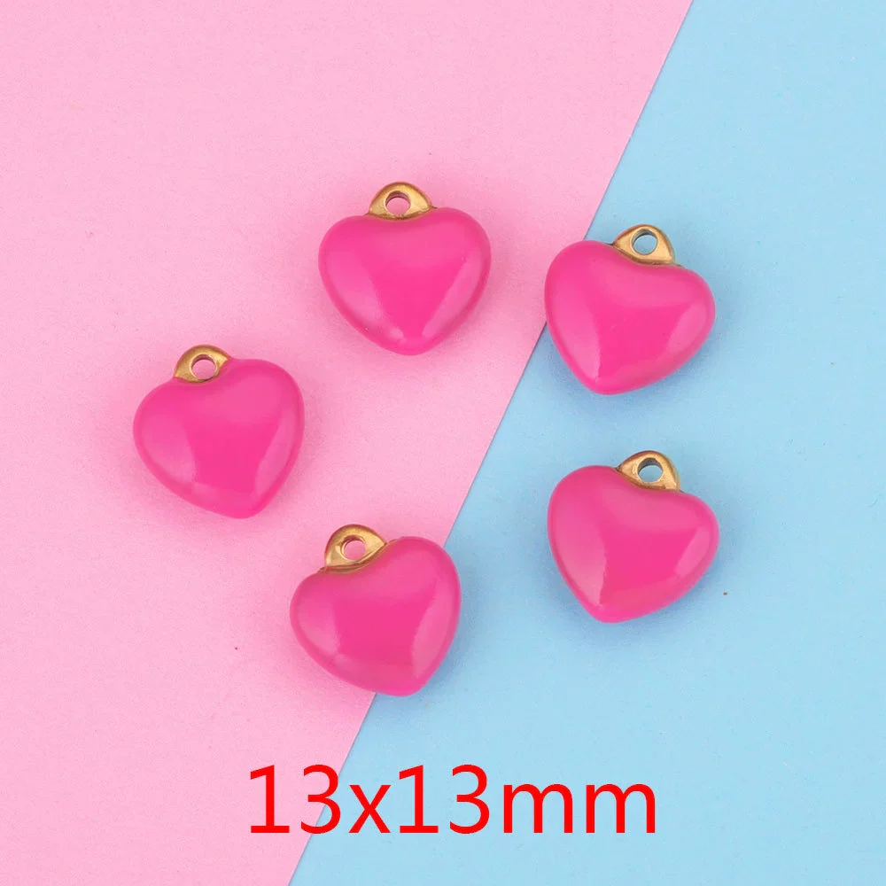 Stainless Steel Peach Heart Pendant Jewelry Accessories Handmade With 18K Gold Plating - Image 6