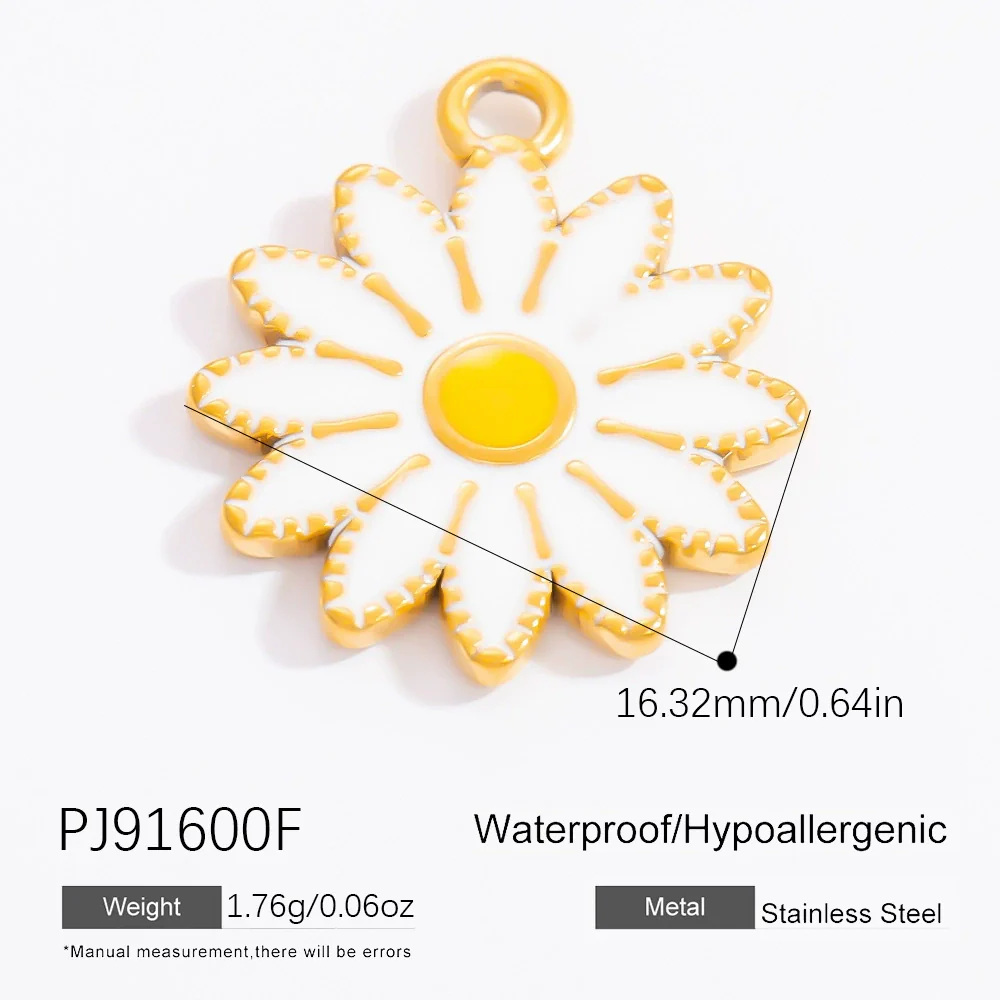 Stainless Steel Pendant Daisy Butterfly Oil Drop Totem Fashion Ol Handmade Jewelry Accessories - Image 14