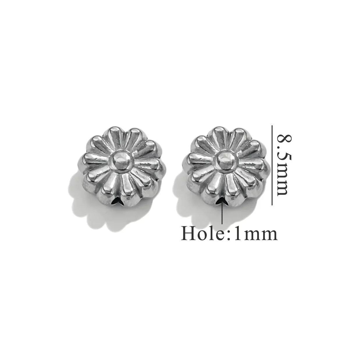 Stainless Steel Perforated Lavender Floret Spacer Beads Gold Pendant Necklace With Totem Pattern Electroplated For Diy Jewelry And Bracelet Wholesale - Image 10